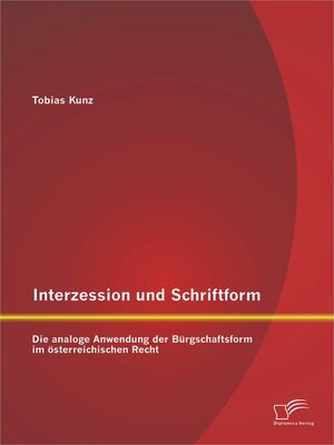 cover image of Interzession und Schriftform